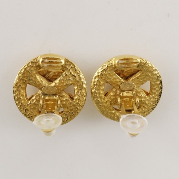CHANEL Authentic Logo Earrings - Picture 4 of 10